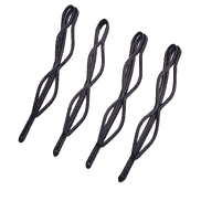 Epingle à cheveux Yoga ondulée de 5,5 cm, par 4, noire