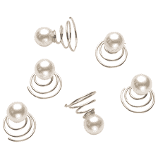 Rouleaux Curlies, ivoir, 1 cm