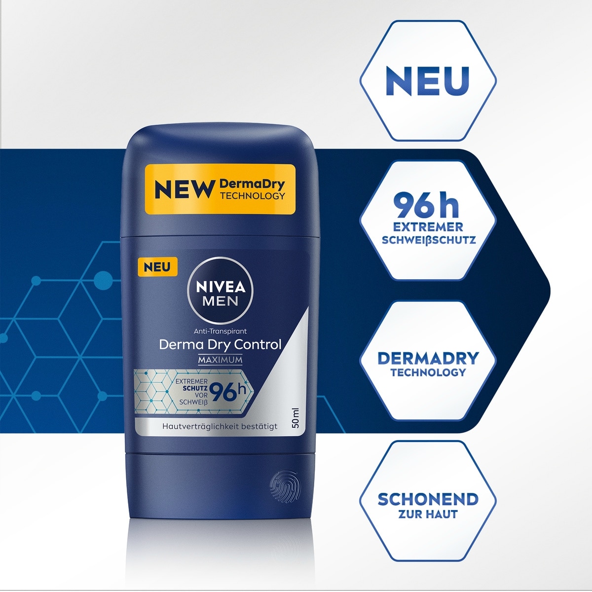 NIVEA Deo Derma Dry Control Stick Men 50 ml