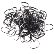Rasta hair rings, 20 mm, black, 120 pieces