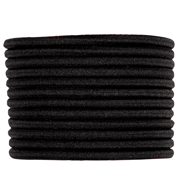 Hair ties 3 mm black 12 pieces