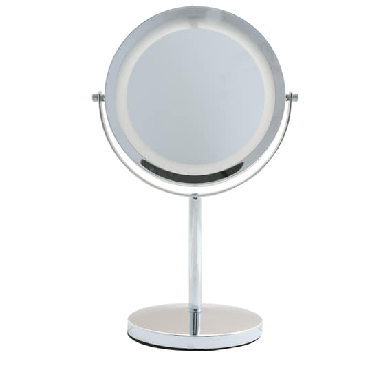 LED Make-up Mirror - silver, x1 and x5