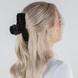 Scrunchies e Clip per Capelli in Finta Pelliccia - nero e bordeaux
