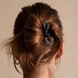 Leather Bow Small Hair Tie Black