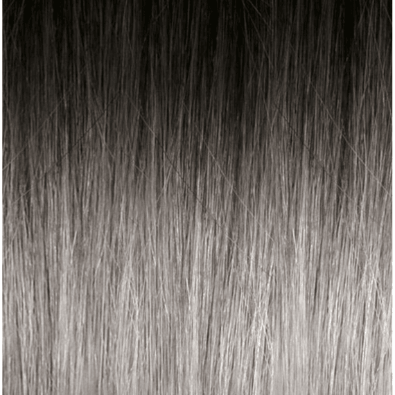 Full Head Extensions 50/55 cm - 1B/1006, Black/Silver