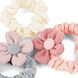 Scrunchie con fiore, 3 pezzi