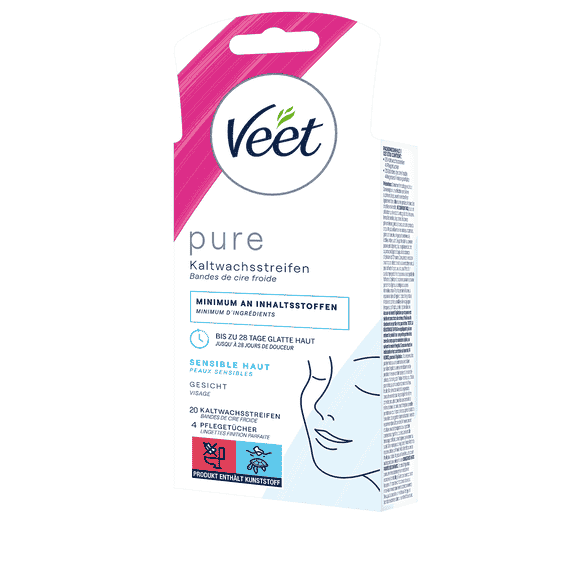 Strisce di cera a freddo Viso Pelle Sensibile 20 pz.