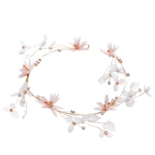 Delicate blossoms and pearls in boho style