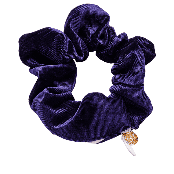 Scrunchie Yoga velvet with zipper, navy