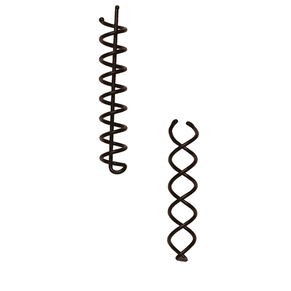 Spiral hairpins brown