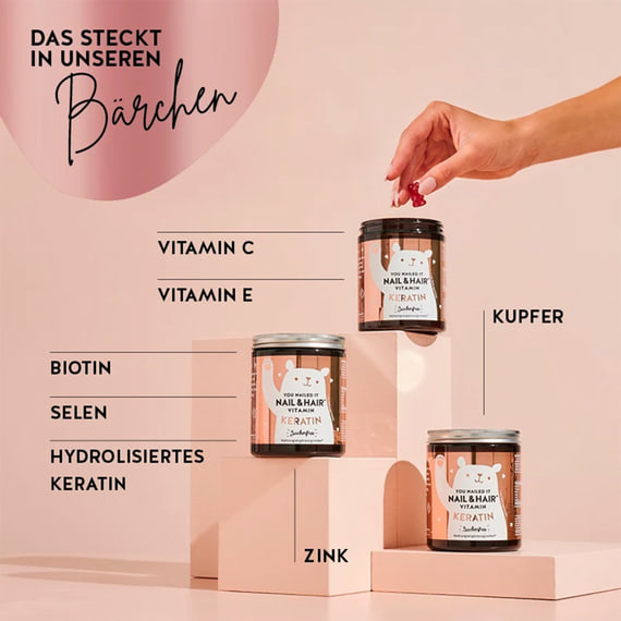 You Nailed It Nail & Hair Vitamin (zuckerfrei) - 60 Bears