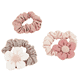 Scrunchie con fiore, 3 pezzi
