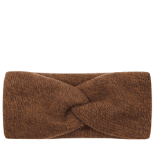 Fascia per capelli a maglia con nodo, marrone