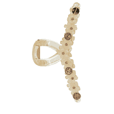 Hair Clip With Small Flowers & Rhinestones