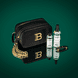 Signature Pouch Black Gold (Leave in, Argan Elixir, Barrette Medium Black)