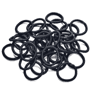 Mini Haargummis, elastisch, 15 mm, schwarz, 40 Stück 