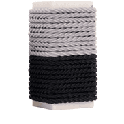 Mini Hair Ties (20 pieces - Black & Gray - mixed package)