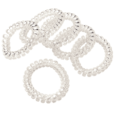 Élastiques À Cheveux Spirale, Ø 5cm, 6 pcs. - Transparent