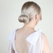 Blossoms and pearls hair comb for a vintage bridal hairstyle