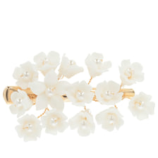 Hair Clip With Small White Flowers