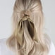 Fake Fur Scrunchie con Fiocco in Satin - rosa e beige