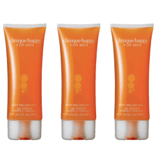 Clinique Happy for Men Body & Hair Wash x3