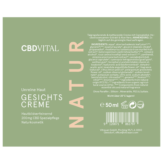 CBD Creme für unreine Haut