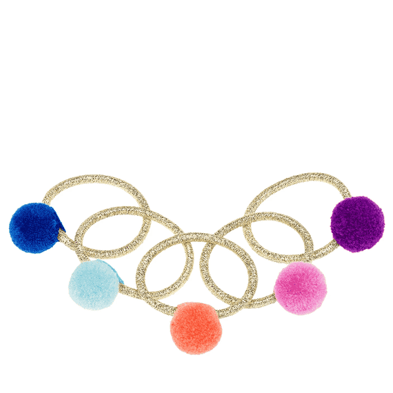 Elastici Per Capelli Elif – Pompon Scuro