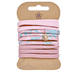 Haargummi Yoga soft formstabil, 10 Stück, hellrosa, rosa-hellgrün bedruckt, altrosa