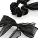 Frenchclip mit Schleife und Scrunchie - schwarz