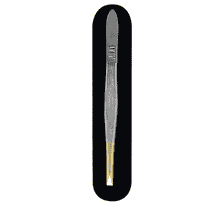 Professional tweezers with golden tip