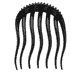 Peigne à volume avec attache pour cheveux noir