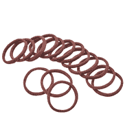 Seamless Hair Elastics, 3.5 cm diameter, brown, 15 pcs