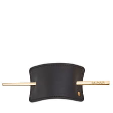 Hair Barrette Leather Black