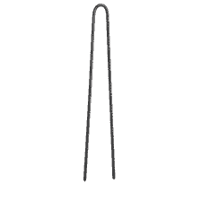 Epingles À Cheveux Professionnelles En Forme De U, Striées, 73 mm, 40 pcs. - Noir