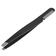 Eyebrow comb with tweezers