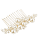 Hair comb with pearls, gold