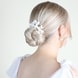 Small Hair Comb With Ceramic Flowers