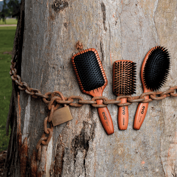 Ionic paddle brush outlet