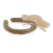 Cerchietto e Fermaglio per Capelli in Finta Pelliccia - beige e marrone