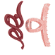 Fashion Hair Clip – Light Pink & Burgundy