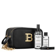 Signature Pouch Black Gold (Leave in, Argan Elixir, Barrette Medium Black)