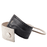 Leather Band Short Bendable two-colored Black / Cream