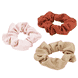 Scrunchies in terracotta, rosa e cognac, Triopack