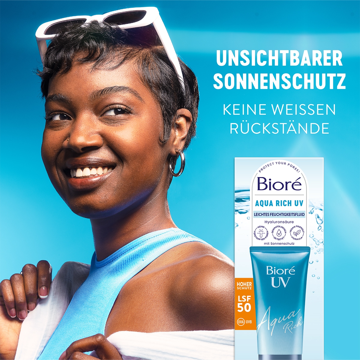 Bioré Leichtes Feuchtigkeitsfluid LSF30 • SPF 30 Feuchtigkeitsschutz Bioré Leichtes Feuchtigkeitsfluid LSF30 • SPF 30 Feuchtigkeitsschutz