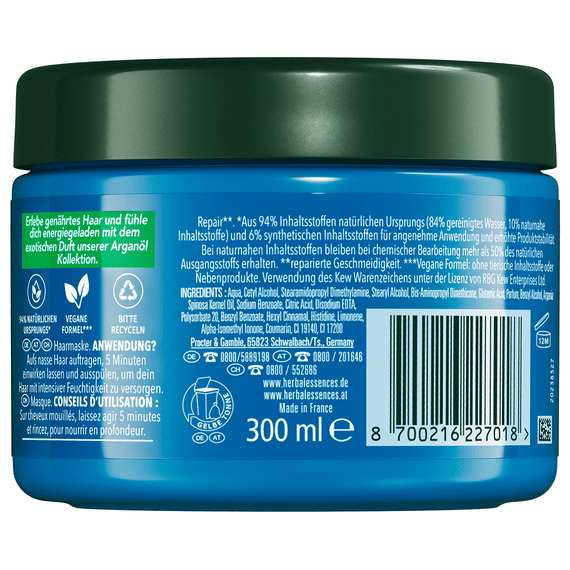 Masque Capillaire Réparateur à l'Huile d'Argan