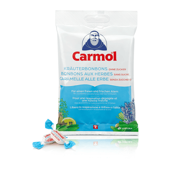 Carmol • Kräuterbonbons ohne Zucker 75 g • haar-shop.ch