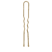 Invisible Hair Pins, waved, U-shaped, 45 mm - with exopy drop, 50 pcs, gold