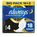 Ultra Sanitary Napkin Secure Night with Wings BigPack 18 pieces