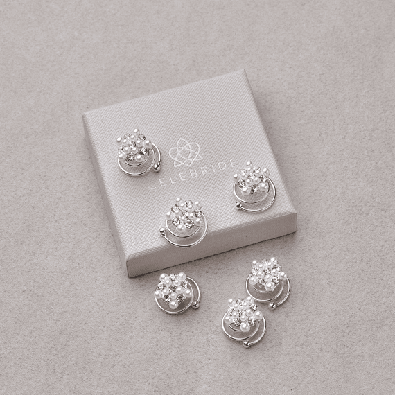 Curlies mit weissen Perlen und Strass